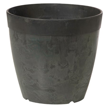 Grandoldgarden 03088 8 in. Dolce Planter, Black, Round GR601361